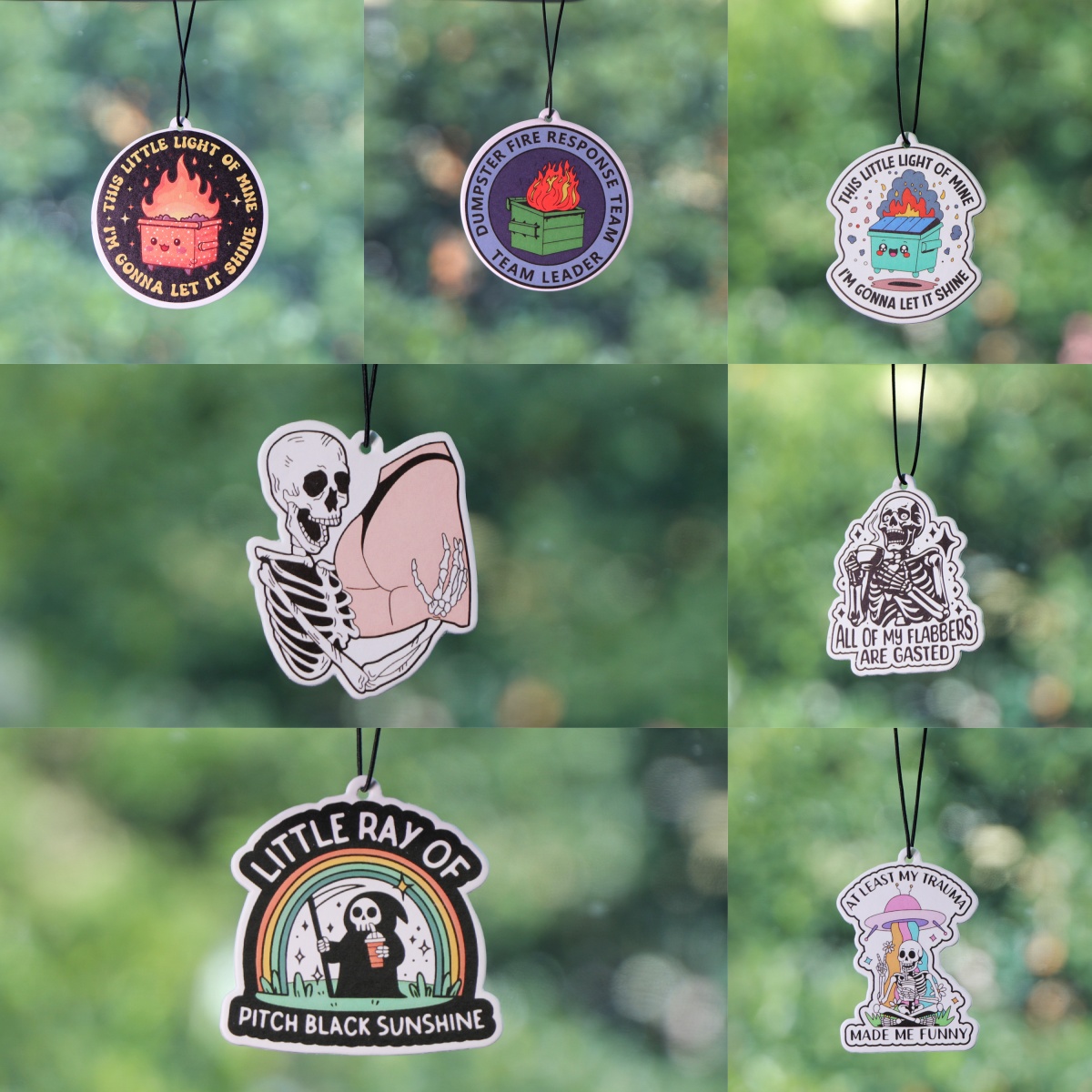 Fragrance Quotes - การ์ตูนถังขยะคําคมน้ํามันหอมระเหยตลกโครงกระดูก Air Freshener ตู้เสื้อผ้าห้องรถอุปกรณ์น้ํามันหอมระเหยกลิ่นหอมจี้