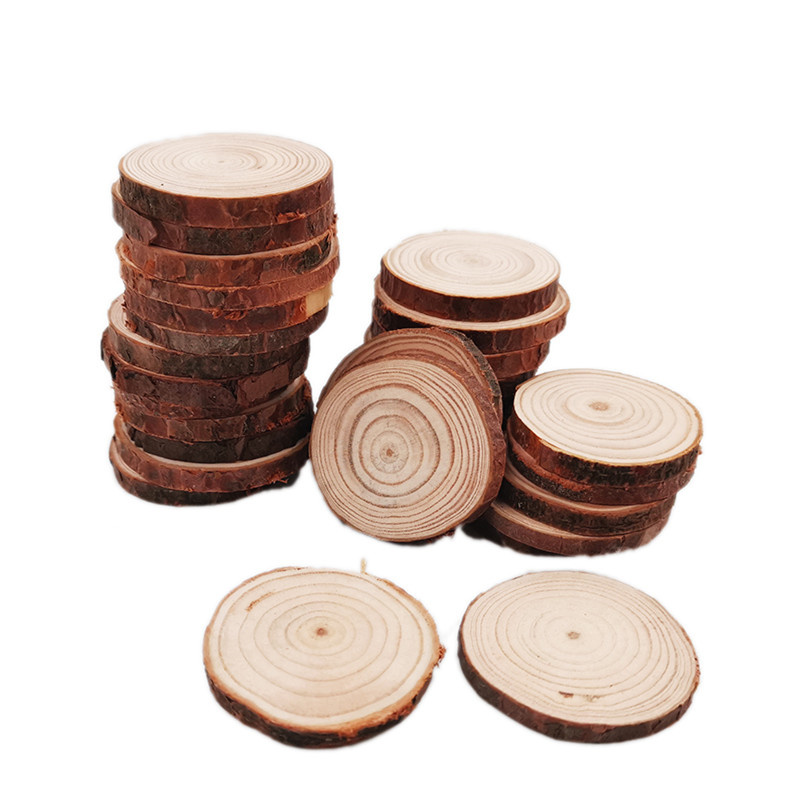 Oud Wood Chip - แผ่นไม้ดิบแบบไม่ผ่านการตกแต่ง พร้อมเปลือกไม้ สำหรับงานศิลปะ งานเพ้นท์ DIY งานฝีมือ