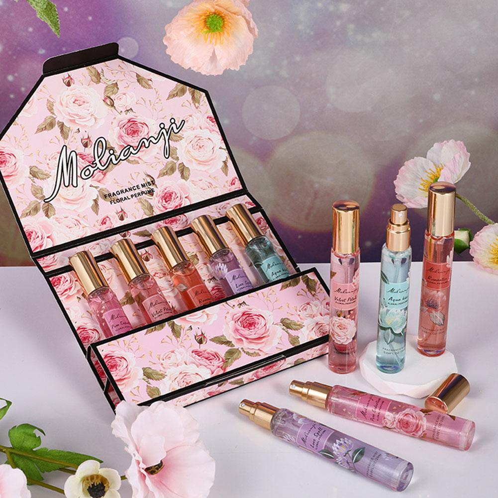 Perfume Fragrance Gift Set - น้ำหอมกลิ่นกุหลาบคลาสสิก ชุดของขวัญสำหรับผู้หญิง 5 ชิ้น กลิ่นหอมดอกไม้ ติดทนนาน