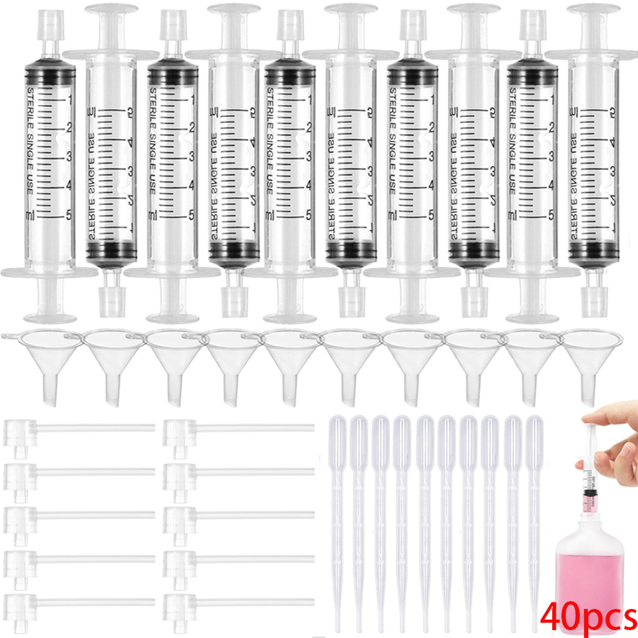 Perfume Decant Sample - ชุดอุปกรณ์เติมน้ำหอม 40 ชิ้น/8 ชิ้น พร้อมหัวปั๊มและอะแดปเตอร์สำหรับถ่ายน้ำหอม ชุดอุปกรณ์ดูดและเติมน้ำหอมแบบพลาสติก