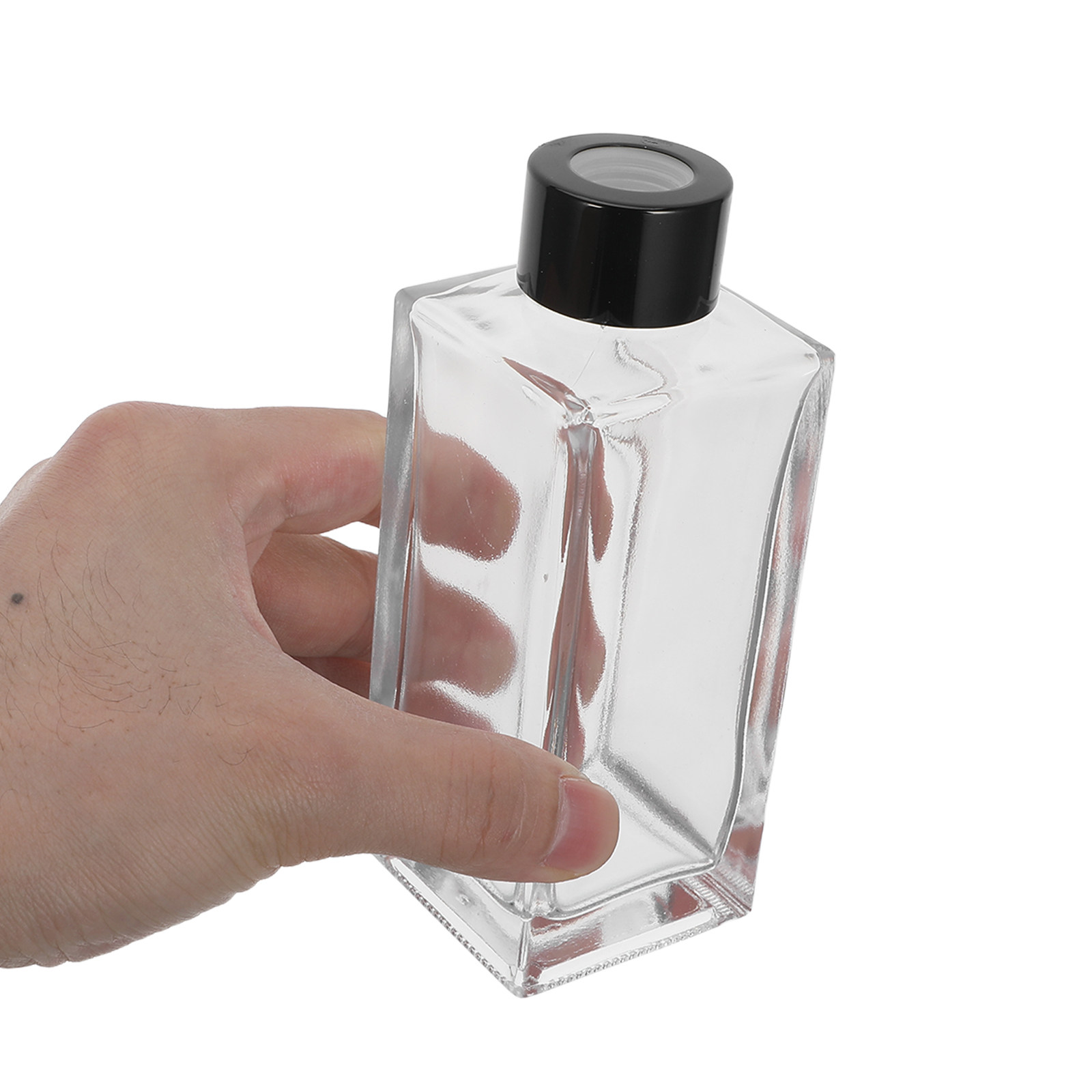 Perfume Fragrance For Room - ชุดน้ำหอมปรับอากาศในห้องน้ำ 4 ชุด พร้อมก้านไม้หอมแบบใสขนาดเล็ก ขวดแก้วใสสำหรับเติมน้ำหอม ชุดอุปกรณ์กระจายกลิ่นหอมในบ้าน