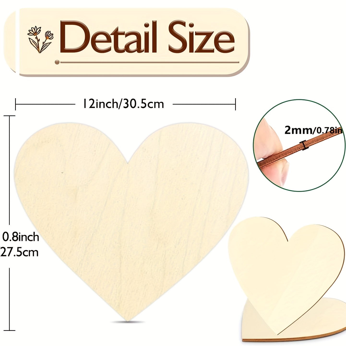 2 ชิ้น 12 นิ้ว Blank Heart Cut - Oud Wood Chip บทวิจารณ์และราคา